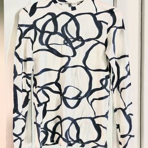 Cos abstract slim fit long sleeve shirt size Medium